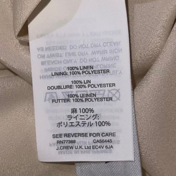 J. Crew Shift Dress Linen Gold Mini - Picture 9 of 11